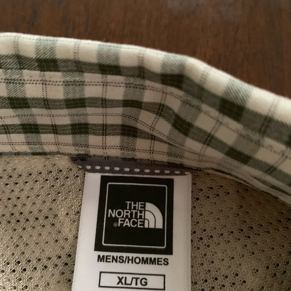 THE NORTH FACE Green Plaid Button Down Short Sleeve Shirt Size XL
